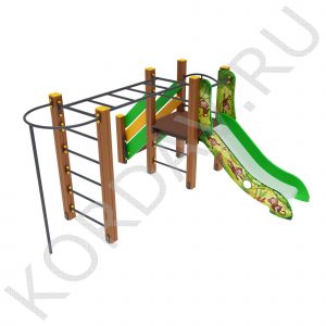 Детский игровой комплекс с горкой рукоходом ПДИ 1.02 (6)