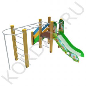 Детский игровой комплекс с горкой рукоходом ПДИ 1.02 (7)